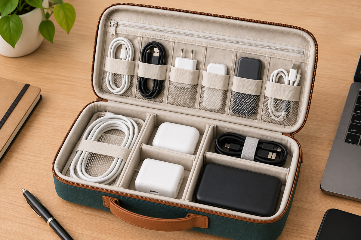 TechCase — Organizador de Accesorios Electrónicos